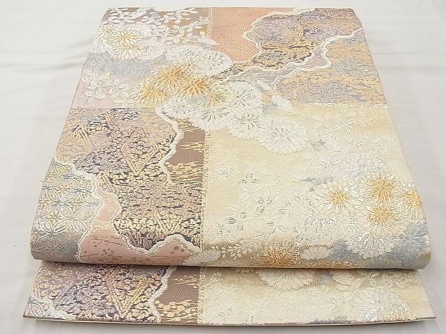平和屋着物◎六通柄袋帯 王朝歌撰 金銀糸 逸品 BAAJ6923sa