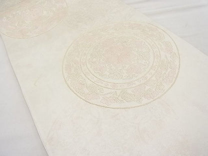 平和屋着物◎六通柄袋帯 草花丸文 金糸 逸品 BAAJ6939sa