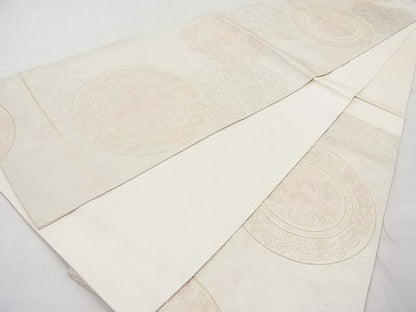 平和屋着物◎六通柄袋帯 草花丸文 金糸 逸品 BAAJ6939sa