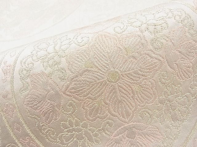 平和屋着物◎六通柄袋帯 草花丸文 金糸 逸品 BAAJ6939sa