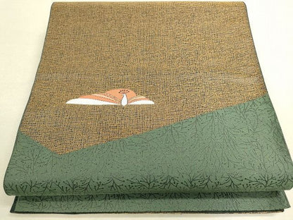平和屋着物◎太鼓柄袋帯 孔雀文 逸品 DAAG1449we