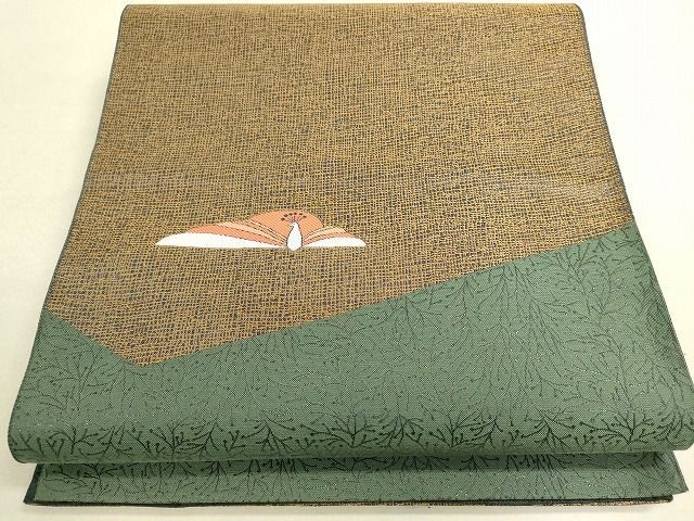 平和屋着物◎太鼓柄袋帯 孔雀文 逸品 DAAG1449we