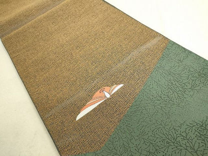 平和屋着物◎太鼓柄袋帯 孔雀文 逸品 DAAG1449we