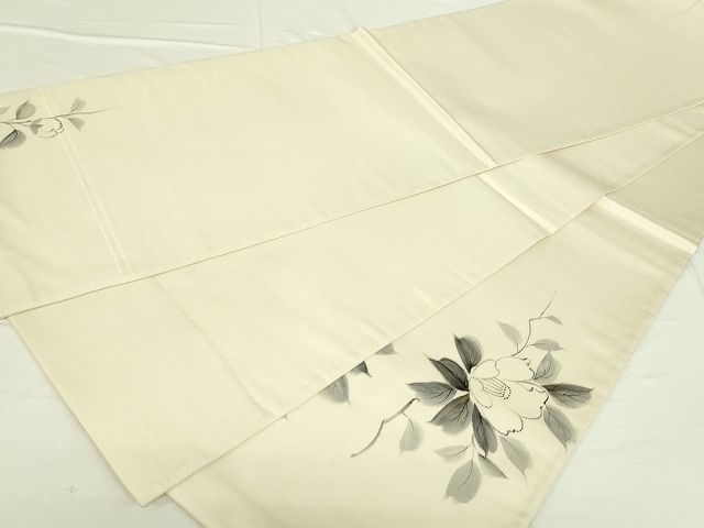 平和屋着物◎太鼓柄袋帯 手描き 枝椿 金彩 逸品 DAAG1467we