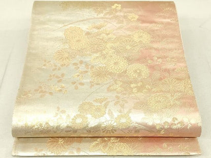 平和屋着物◎六通柄袋帯 蒔絵草花文 金糸 引箔 逸品 DAAG1494we