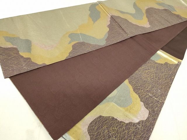 平和屋着物◎六通柄袋帯 道長文 金糸 引箔 逸品 DAAG1492we