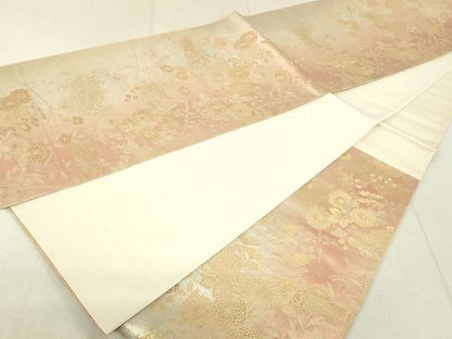 平和屋着物◎六通柄袋帯 蒔絵草花文 金糸 引箔 逸品 DAAG1494we