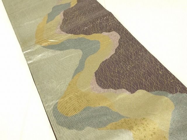 平和屋着物◎六通柄袋帯 道長文 金糸 引箔 逸品 DAAG1492we