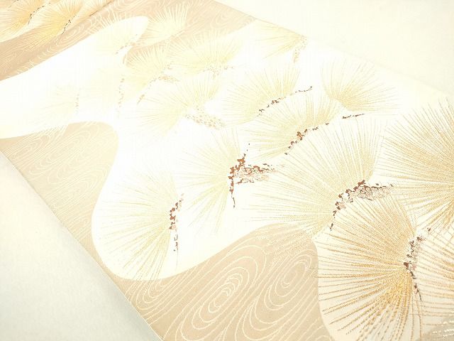 平和屋着物◎六通柄袋帯 松葉文 金糸 逸品 DAAG9750op