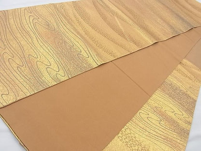平和屋着物◎六通柄袋帯 流水文 金糸 逸品 BAAI6961cm