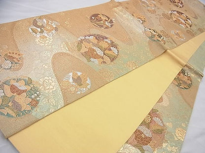 平和屋着物◎六通柄袋帯 幻甦織 金銀糸 逸品 BAAI6983cm
