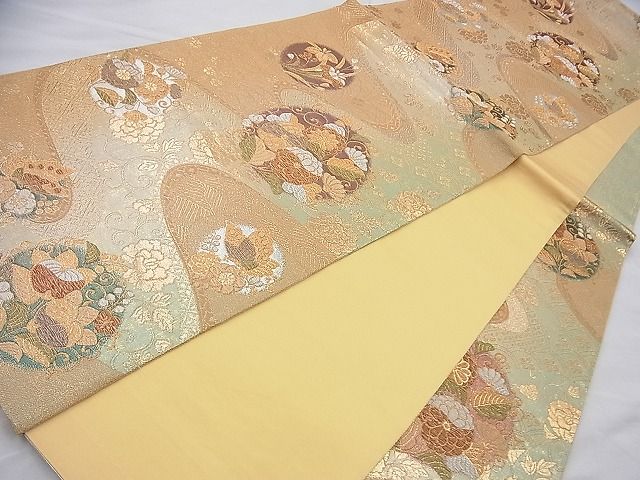 平和屋着物◎六通柄袋帯 幻甦織 金銀糸 逸品 BAAI6983cm