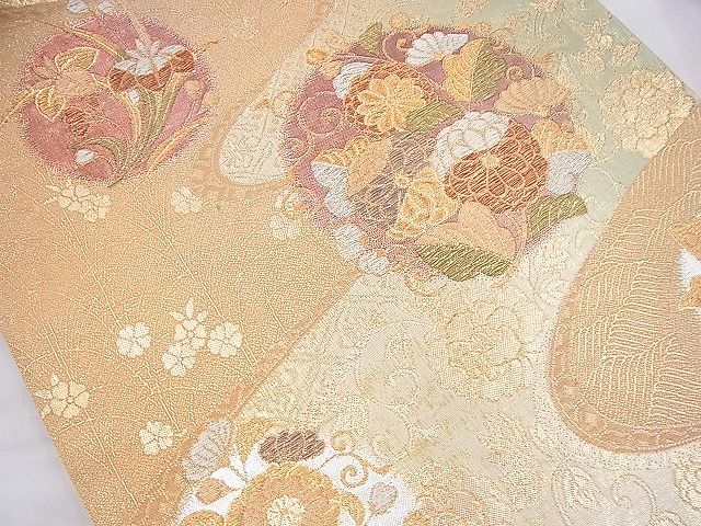 平和屋着物◎六通柄袋帯 幻甦織 金銀糸 逸品 BAAI6983cm