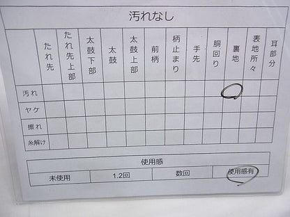 平和屋着物◎六通柄袋帯 唐織 雲取り吉祥花文 金糸 逸品 BAAJ0811cm