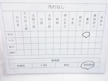 平和屋着物◎六通柄袋帯 菱天井花文 金糸 逸品 BAAJ0844cm