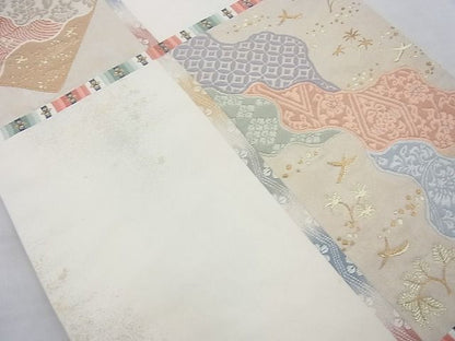 平和屋着物◎西陣の名門織元 いづくら謹製 六通柄袋帯 唐織 格天井有職文 金糸 逸品 BAAJ0868cm