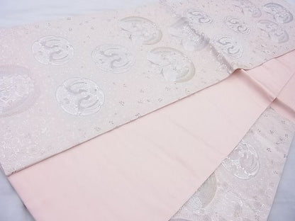 平和屋着物◎六通柄袋帯 唐織 向い鳳凰唐草文 二重箔錦 逸品 BAAJ0952cm