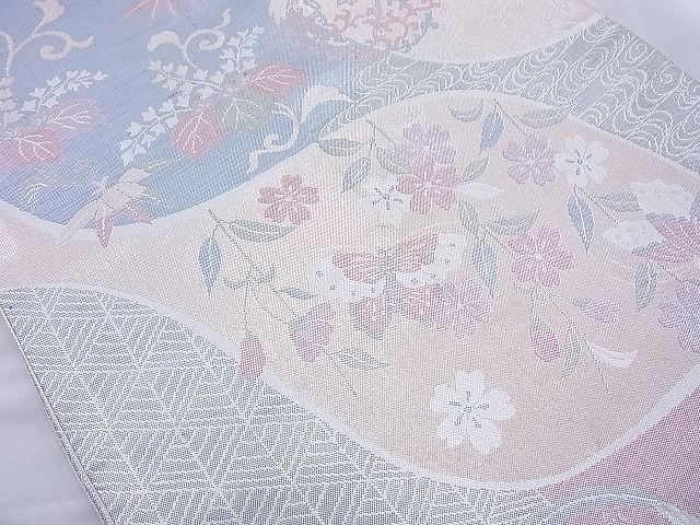 平和屋着物◎六通柄袋帯 立涌有職文 金糸 逸品 BAAJ0939cm