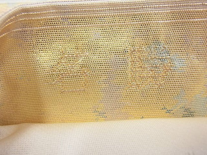平和屋着物◎太鼓柄袋帯 名勝 金閣寺 金糸 引箔 逸品 BAAJ6868cm