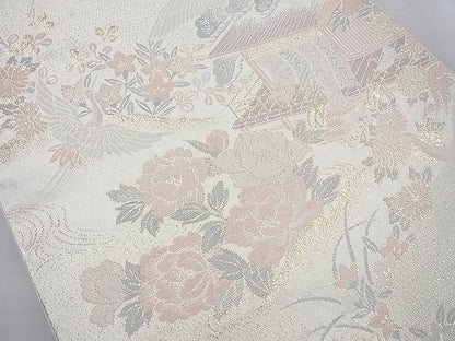 平和屋着物◎六通柄袋帯 唐織 王朝錦 金糸 逸品 BAAJ6863cm