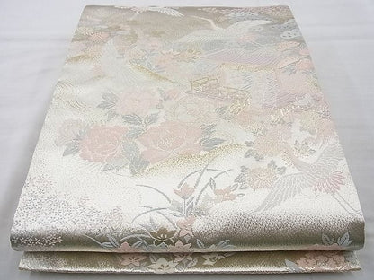 平和屋着物◎六通柄袋帯 唐織 王朝錦 金糸 逸品 BAAJ6863cm