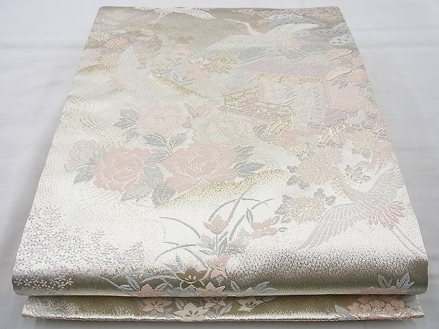 平和屋着物◎六通柄袋帯 唐織 王朝錦 金糸 逸品 BAAJ6863cm