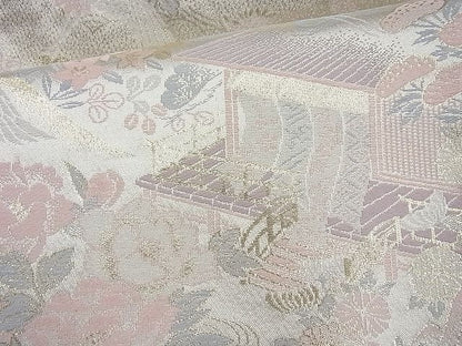 平和屋着物◎六通柄袋帯 唐織 王朝錦 金糸 逸品 BAAJ6863cm