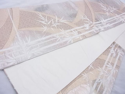 平和屋着物◎六通柄袋帯 寿扇 錦引箔 逸品 BAAJ0941cm