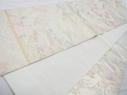平和屋着物◎六通柄袋帯 唐織 王朝錦 金糸 逸品 BAAJ6863cm