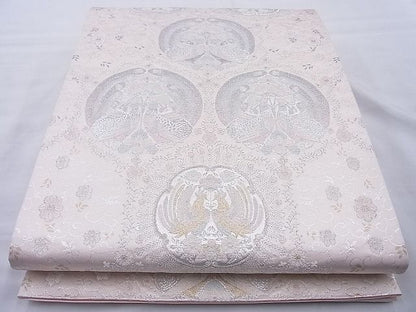 平和屋着物◎六通柄袋帯 唐織 向い鳳凰唐草文 二重箔錦 逸品 BAAJ0952cm