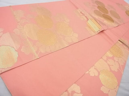 平和屋着物◎六通柄 本袋帯 万寿菊 金糸 逸品 BAAJ6861cm