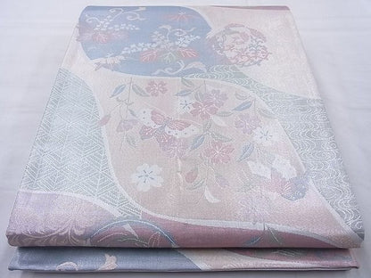 平和屋着物◎六通柄袋帯 立涌有職文 金糸 逸品 BAAJ0939cm