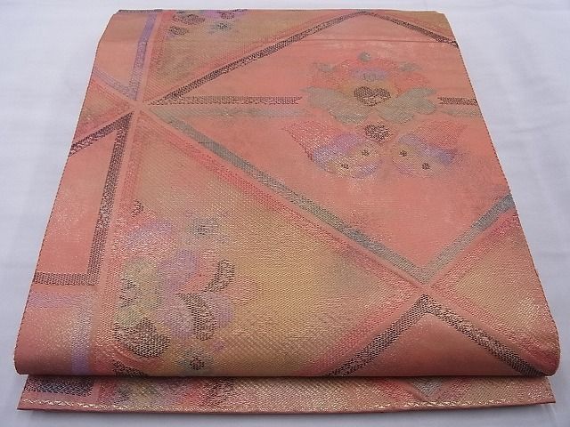 平和屋着物◎六通柄袋帯 正倉院 金糸 逸品 BAAJ0996cm