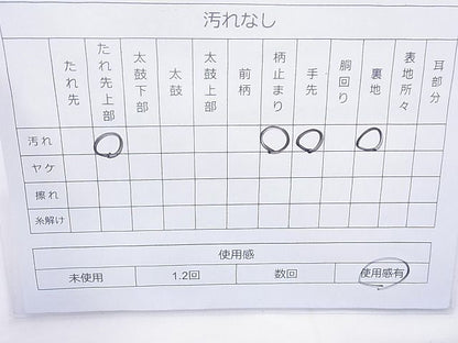 平和屋着物◎六通柄袋帯 樹林風景文 銀糸 逸品 BAAJ0989cm