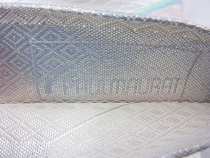 平和屋着物◎佐賀錦 六通柄袋帯 飾花文様 銀糸 逸品 BAAJ6705cm