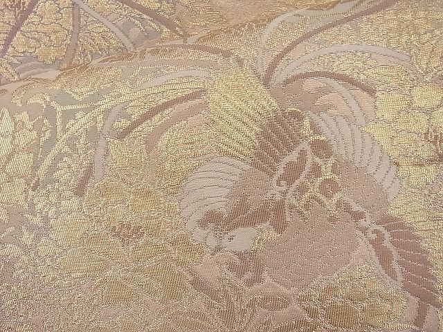 平和屋着物◎六通柄袋帯 鳳凰道長文様 金糸 逸品 BAAJ6718cm