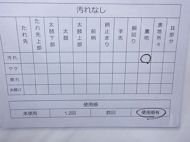 平和屋着物◎佐賀錦 六通柄袋帯 几帳扇面花文 金銀糸 逸品 BAAJ6712cm