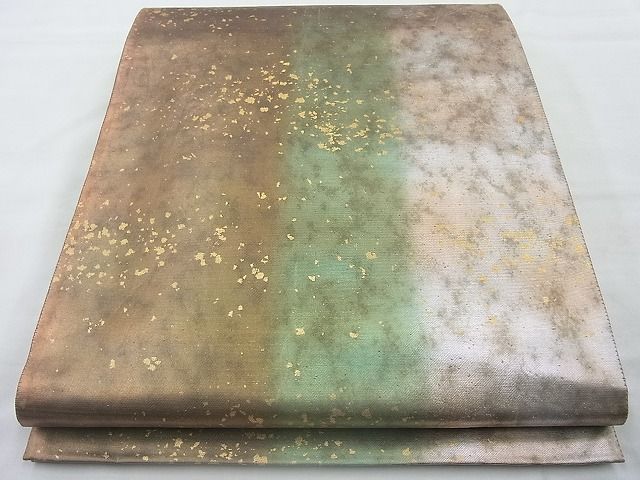 平和屋着物◎六通柄袋帯 箔散らし 金彩 引箔 逸品 BAAJ6764cm