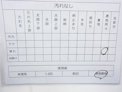 平和屋着物◎六通柄袋帯 網目花鳥文 引箔 逸品 BAAJ6748cm