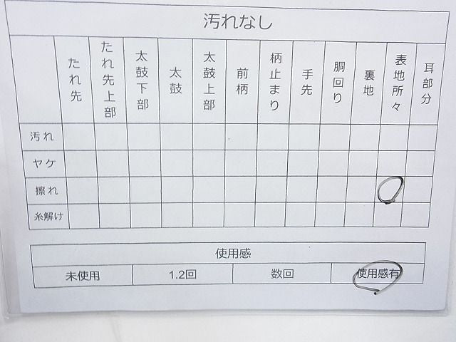 平和屋着物◎六通柄袋帯 網目花鳥文 引箔 逸品 BAAJ6748cm