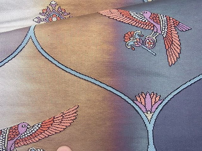 平和屋着物◎六通柄袋帯 網目花鳥文 引箔 逸品 BAAJ6748cm
