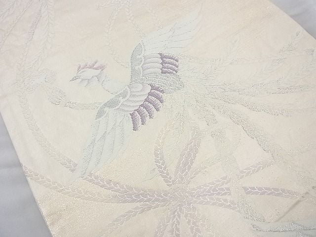 平和屋着物◎六通柄袋帯 鳳凰 金銀糸 逸品 BAAJ6794cm