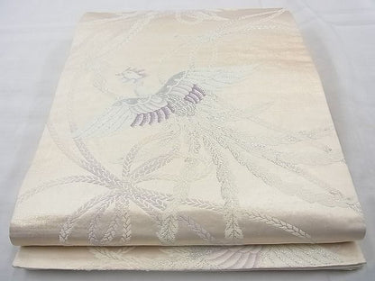 平和屋着物◎六通柄袋帯 鳳凰 金銀糸 逸品 BAAJ6794cm