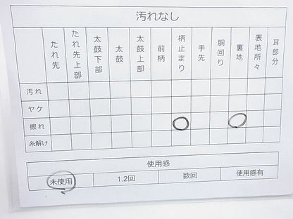 平和屋着物◎六通柄袋帯 鼓吹き寄せ文 金糸 逸品 未使用 BAAJ6811cm