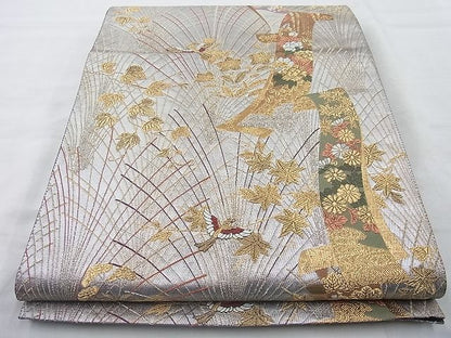 平和屋着物◎六通柄袋帯 唐織 瑞祥彩華 金銀糸 逸品 BAAJ6835cm