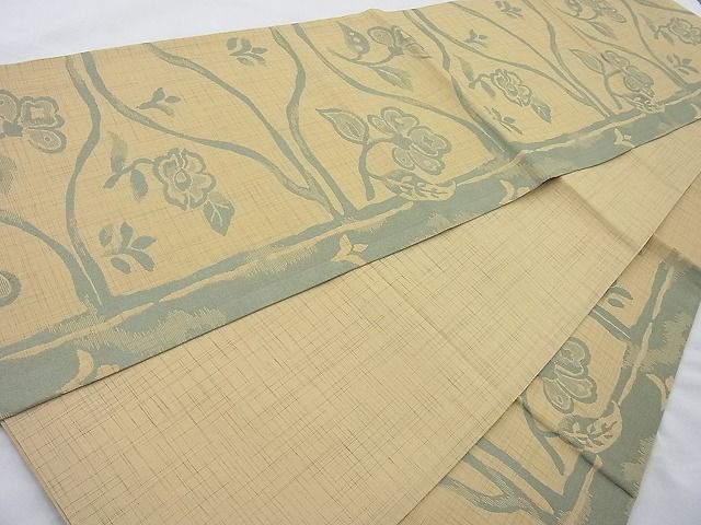 平和屋着物◎六通柄袋帯 更紗花文 逸品 BAAJ6834cm