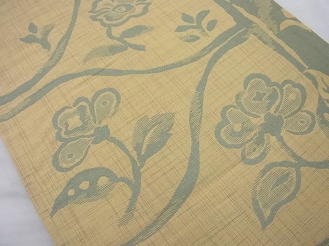 平和屋着物◎六通柄袋帯 更紗花文 逸品 BAAJ6834cm