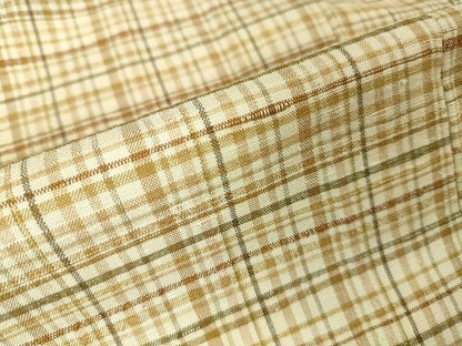 平和屋本店▽希少　人間国宝　志村ふくみ　紬　単衣　格子　たとう紙付き　逸品　DZAA2053kh4