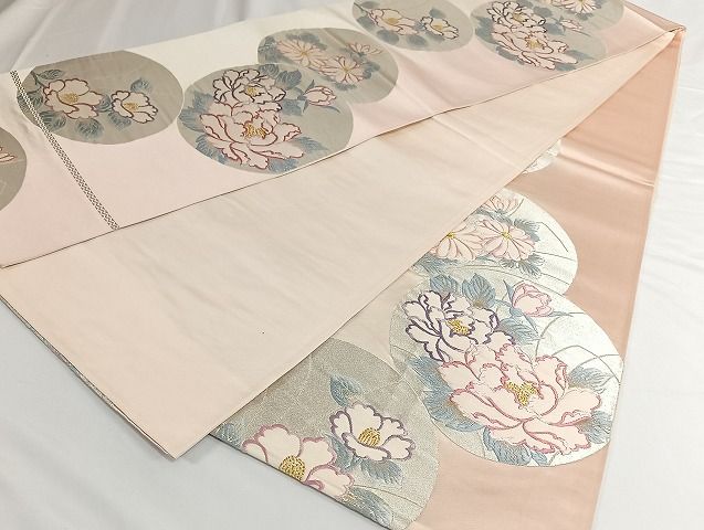 平和屋着物◎六通柄袋帯 花丸文 金銀糸 正絹 逸品 AAAK5153Bdt