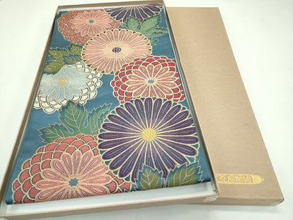 平和屋本店●極上 1854年創業 帯屋捨松 六通柄袋帯 菊 金糸 共箱付き 逸品 CZAA0939s4